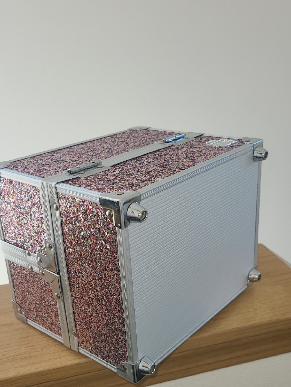 Caboodles Pink Multi Glitter Cosmetic Case - Picture 3 of 7